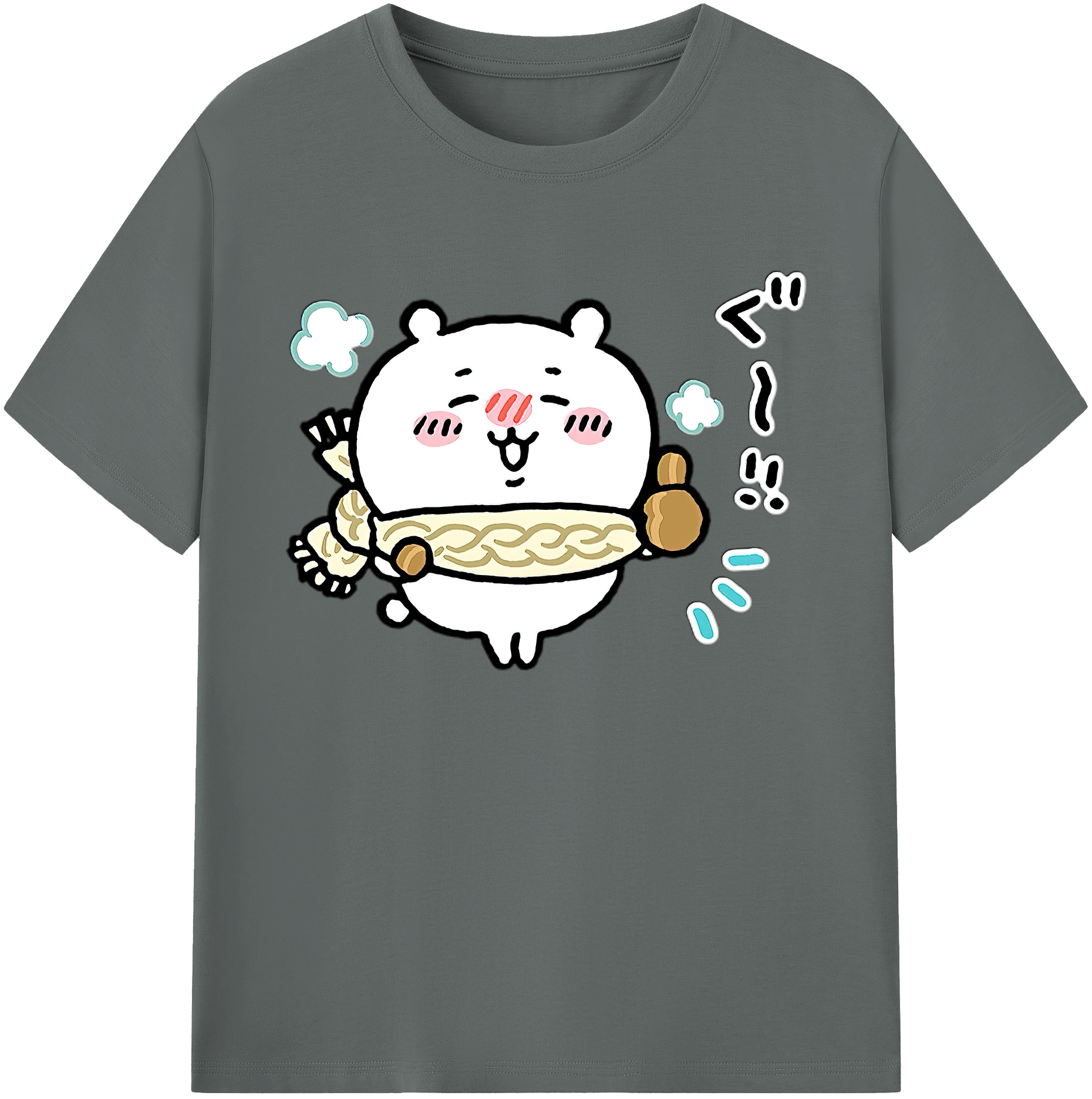 （画像用） ちいかわ ちいかわ Chii-kawa chiikawa 綿100％ メンズ半袖Tシャツ｜肌触りやわらか＆通気性